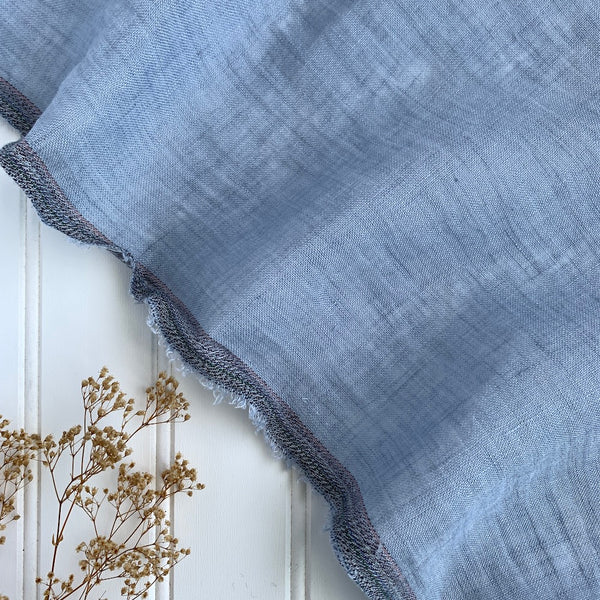 Softened Linen Gauze - Sky Blue