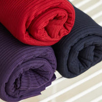 TENCEL™ Modal Derby Ribbed Jersey - Fire Gem Red