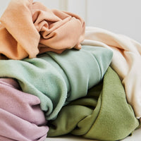 Organic Basic Brushed Sweatshirt Fleece - Creamy White