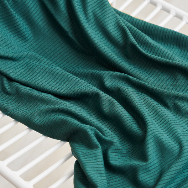 TENCEL™ Modal Derby Ribbed Jersey - Emerald