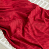 TENCEL™ Modal Derby Ribbed Jersey - Fire Gem Red
