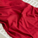 TENCEL™ Modal Derby Ribbed Jersey - Fire Gem Red