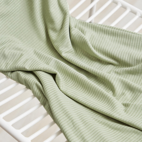 TENCEL™ Modal Derby Ribbed Jersey - Soft Mint – Maker's Fabric