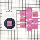 Kylie and the Machine - PERFECTLY IMPERFECT (pink) Woven Sewing Labels