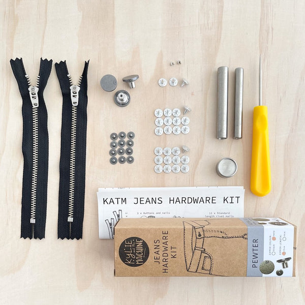 Kylie and the Machine - Jeans Hardware Kit - Pewter