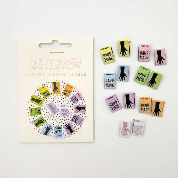 Kylie and the Machine - Rainbow Mini Hands Woven Sewing Labels