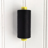 spool of gutermann mara 100 sewing thread in black