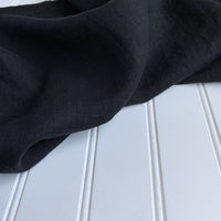 black licorice washed linen