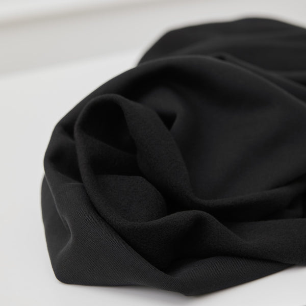 Organic Basic Brushed Sweatshirt Fleece - Black