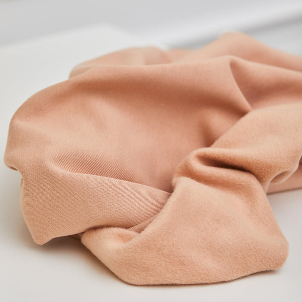 Organic Basic Brushed Sweatshirt Fleece - Orange Sherbert
