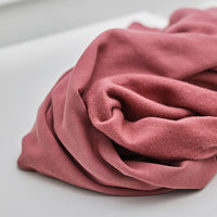 Organic Basic Brushed Sweatshirt Fleece - Rosewood