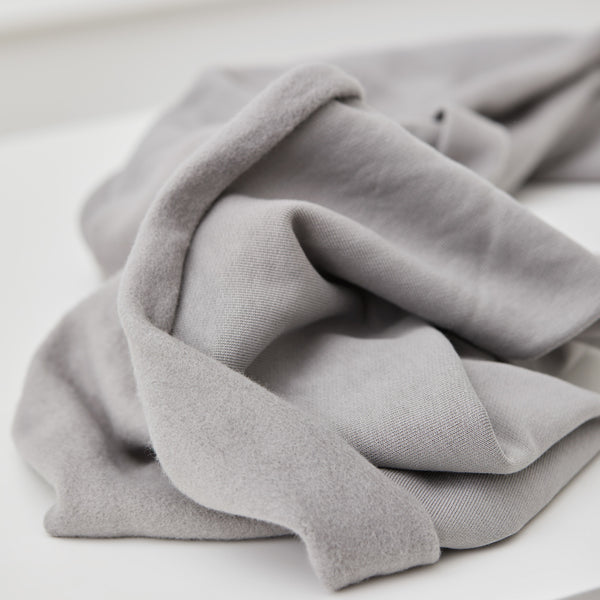 Organic Basic Brushed Sweatshirt Fleece - Stone