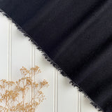 Raw Silk Noil - Black