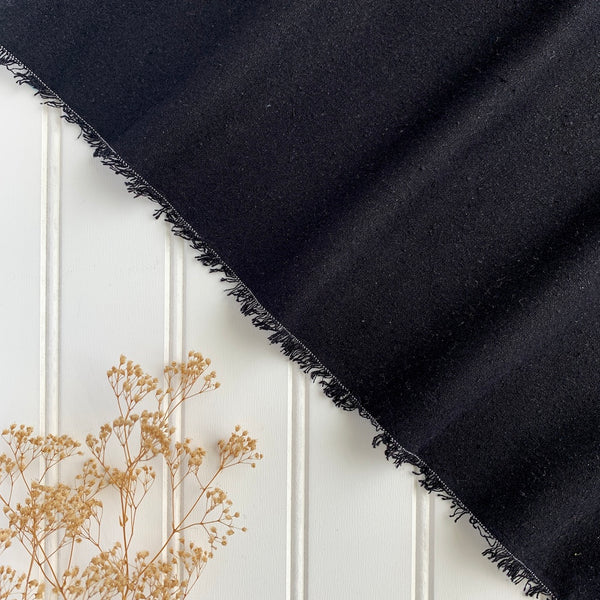 Raw Silk Noil - Black