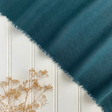 Raw Silk Noil - Canard Blue