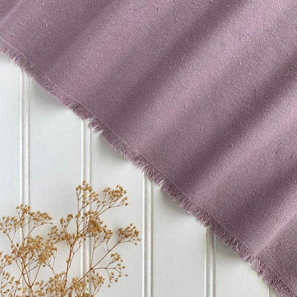 Raw Silk Noil - Dusty Lilac