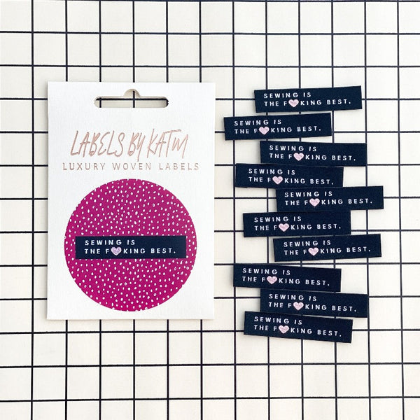 Kylie and the Machine - SEWING IS THE F*KING BEST Woven Sewing Labels
